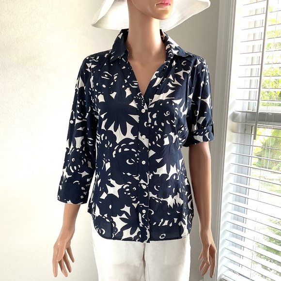 NAUTICA sz 6 blouse Navy - Picture 7 of 8